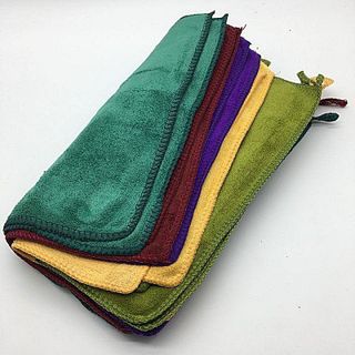 Combo 10c Khăn Lau Ôtô Microfiber Loại Dày 30x50cm, Mềm Mịn, Siêu Thấm Nước