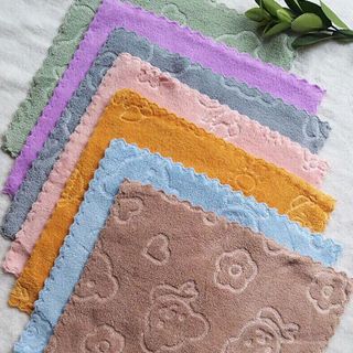 Combo 10 Khăn Lau Bát Đĩa 30x30cm Siêu Mềm Mại, Vải Lông Cừu Thấm Hút Cực Tốt