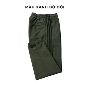 Quần dài nam thể thao 3 sọc bo gấu bốn mùa vải gió cao cấp co giãn nhẹ,khỏe khoắn,cạp chun thoải mái