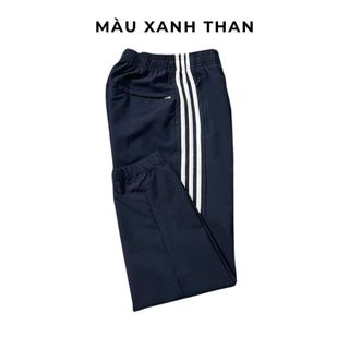 Quần dài nam thể thao 3 sọc bo gấu bốn mùa vải gió cao cấp co giãn nhẹ,khỏe khoắn,cạp chun thoải mái