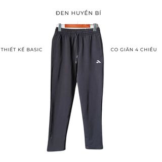 Quần dài nam thể thao ống suông bốn mùa chất thun 2 da cao cấp co giãn 4 chiều,có 3 túi khóa kéo