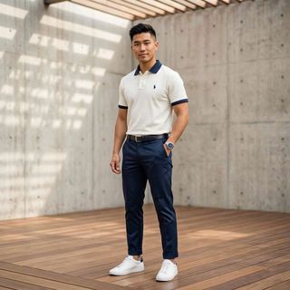 Áo thun Polo nam.  Chất vải cotton dệt quảng châu.