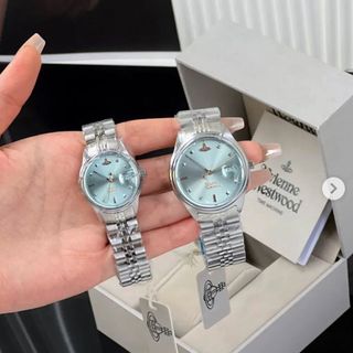 SET ĐỒNG HỒ NỮ CAO CẤP VIVIENN CAMBERWELL BẠC MẶT XANH FULLBOX TRANG SỨC HAI SIZE