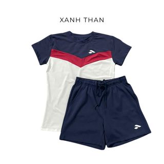 Set thể thao nữ cổ tròn chất thun lạnh co giãn 4 chiều,quần short 2 túi tập gym,cầu lông,chay bộ