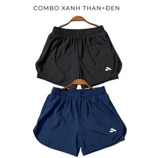 Combo 2 quần short đùi nữ thể thao gió 2 lớp co giãn nhẹ tập gym,pickleball,cầu lông,chạy bộ