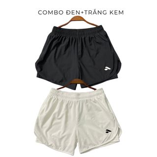 Combo 2 quần short đùi nữ thể thao gió 2 lớp co giãn nhẹ tập gym,pickleball,cầu lông,chạy bộ