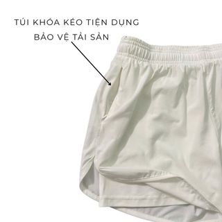 Combo 2 quần short đùi nữ thể thao gió 2 lớp co giãn nhẹ tập gym,pickleball,cầu lông,chạy bộ