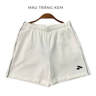Quần short đùi thể thao nữ 1 sọc thun 2 da co giãn 4 chiều đa năng  pickleball,cầu lông,gym,chạy bộ