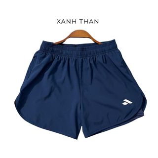 Quần short đùi nữ thể thao gió 2 lớp, ngoài gió co giãn nhẹ,lớp trong thun co giãn 4 chiều tập gym