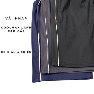 Quần short đùi nam thể thao thun lạnh coolmax co giãn 4 chiều cao cấp pickleball,Tenniss,tập