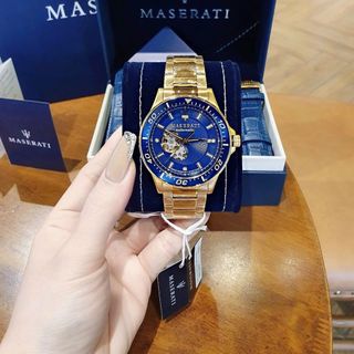 ĐỒNG HỒ NAM CAO CẤP MAXERATY SFIDA AUTOMATIC DÂY THÉP MẶT XANH FULLBOX TẶNG DÂY