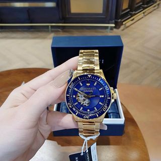 ĐỒNG HỒ NAM CAO CẤP MAXERATY SFIDA AUTOMATIC DÂY THÉP MẶT XANH FULLBOX TẶNG DÂY