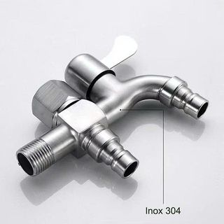 VÒI NƯỚC INOX 304 CHIA 2 ĐẦU RA (T200)