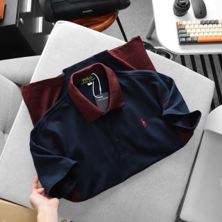 Polo nam Phối. Chất vải cotton 100% co giãn xịn thoải mái.  Thiết kế basic.