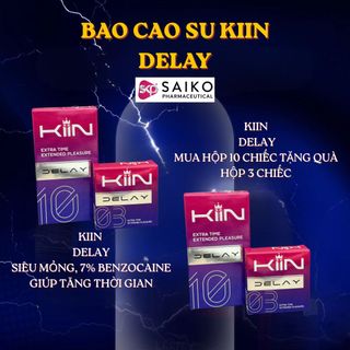 Bao Cao Su KIIN Chính Hãng - Siêu Mỏng, Gân Gai, 7% Benzocaine