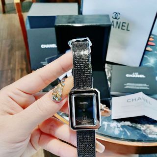 SALE ĐỒNG HỒ NỮ CAO CẤP CHANEU DÂY LƯỚI FULL ĐEN