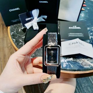 SALE ĐỒNG HỒ NỮ CAO CẤP CHANEU DÂY LƯỚI FULL ĐEN