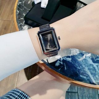 SALE ĐỒNG HỒ NỮ CAO CẤP CHANEU DÂY LƯỚI FULL ĐEN