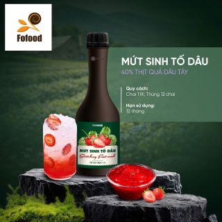 Mứt sinh tố dâu Faribeva 1L - Thùng 12 chai