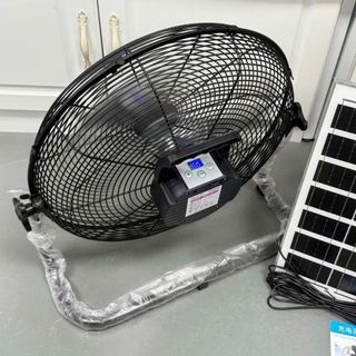 Quạt Tích Điện Năng Lượng Mặt Trời Leamorn – Pin Lớn, Gió Mạnh, Kèm Panel NLMT, Dùng Khi Mất Điện