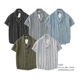 SƠ MI SỌC NAM. Chất vải cotton thêu cao cấp thoáng mát.