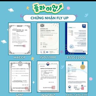 Nước uống nhung hươu tươi Fly Up hỗ trợ trẻ tăng chiều cao  cho bé từ 1 tuổi trở lên . Hộp 10 gói * 100ml vị Dâu và Nho Sữa