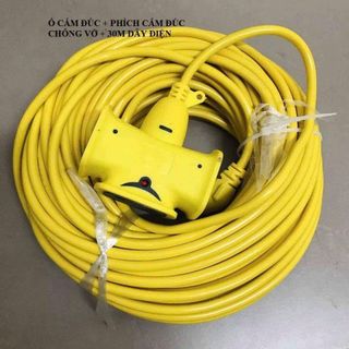 CUỘN DÂY ĐIỆN DÀI 5M KÈM Ổ CẮM ĐÚC CHỐNG VỠ