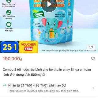 THANH LY 10k Nước rửa Bình cho bé chính hãng