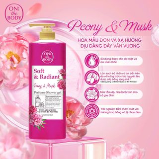 Sữa Tắm Hương Nước Hoa On The Body Soft & Radiant Làm Sạch Da Dịu Nhẹ, Hỗ Trợ Cấp Ẩm 1000ml