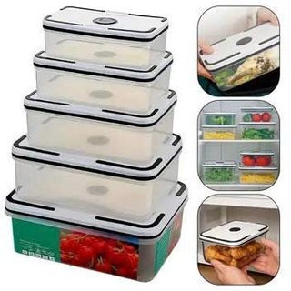 BỘ 5 HỘP NHỰA ĐỰNG THỰC PHẨM HÌNH CHỮ NHẬT