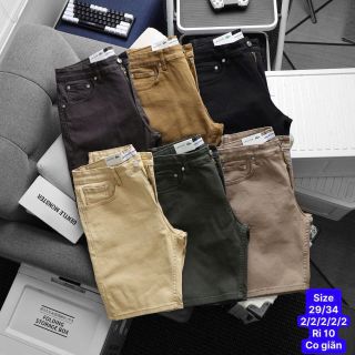 Sọt jeans nam,   vải chính quy .  Đồng chất - co giãn .