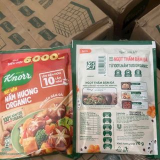 THANH LÝ Hạt nêm Knorr 70Gam nấm Hương Organic, Thùng 70goi