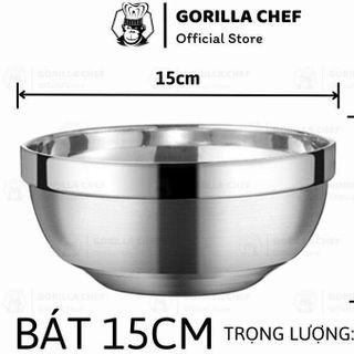 CHÉN INOX KIM CƯƠNG HÀN QUỐC 2 LỚP 15CM (T240)