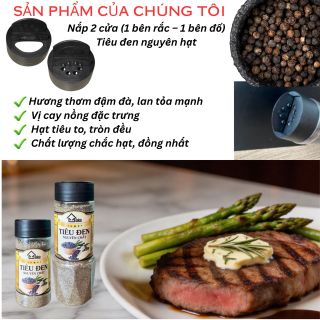 Tiêu đen xay nguyên chất – gia vị tự nhiên chuẩn vị Thơm nồng đặc trưng, cay ấm hài hòa, làm dậy vị mọi món ăn Phù hợp tẩm ướp và nêm nếm, giữ trọn hương vị nguyên bản.