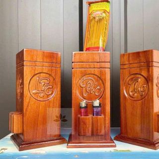 ỐNG ĐỰNG NHANG BẰNG GỖ PHÚC LỘC THỌ
