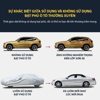 Bạt phủ xe ô tô cao cấp - Bạt phủ ô tô 3 lớp tráng nhôm