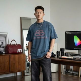 Mẫu Áo thun nam. T- shirt wash100% cotton cao cấp xịn 250gsm.