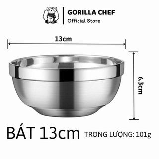 CHÉN INOX KIM CƯƠNG HÀN QUỐC 2 LỚP 13CM (T300)