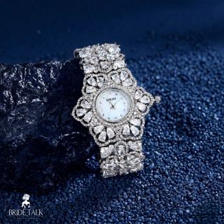 ĐỒNG HỒ NỮ CHÍNH HÃNG BRIDE TALKK HOA TUYẾT ĐÍNH PHA LÊ FULLBOX HÃNG