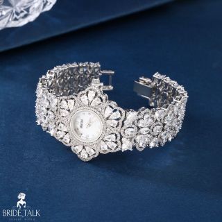 ĐỒNG HỒ NỮ CHÍNH HÃNG BRIDE TALKK HOA TUYẾT ĐÍNH PHA LÊ FULLBOX HÃNG