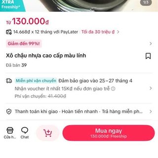 THANH LÝ Xô chậu nhựa tập lính cao cấp