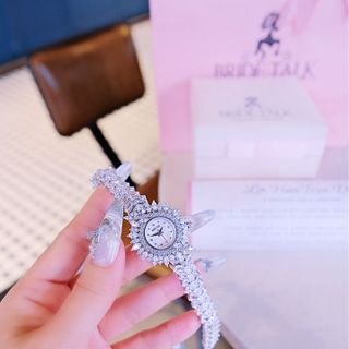ĐỒNG HỒ NỮ CHÍNH HÃNG BRIDE TALKK OVAN LÁ CHÉO ĐÍNH PHA LÊ FULLBOX HÃNG