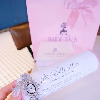 ĐỒNG HỒ NỮ CHÍNH HÃNG BRIDE TALKK HỘT XOÀI VIỀN LÁ ĐÍNH PHA LÊ FULLBOX HÃNG