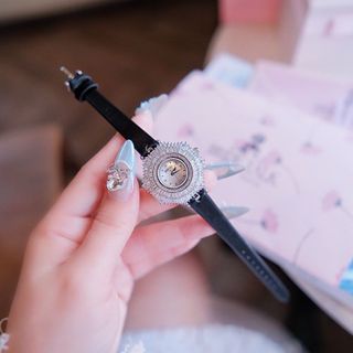 ĐỒNG HỒ NỮ CHÍNH HÃNG BRIDE TALKK DÂY DA VIỀN ĐÁ CZ FULLBOX