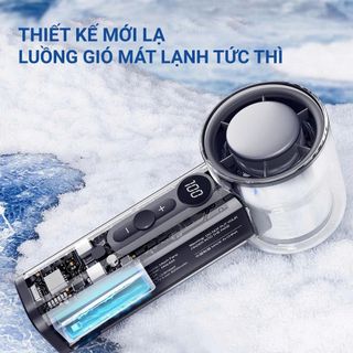 QUẠT SẠC TÍCH ĐIỆN CẦM TAY X05 CÓ SÒ LẠNH