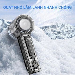 QUẠT SẠC TÍCH ĐIỆN CẦM TAY X05 CÓ SÒ LẠNH