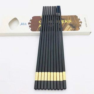 BỘ 10 ĐÔI ĐŨA NHỰA MẠ VÀNG NHẬT BẢN 27CM (T100)