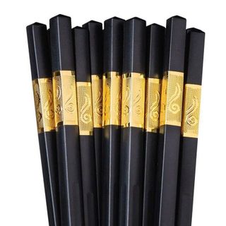 BỘ 10 ĐÔI ĐŨA NHỰA MẠ VÀNG NHẬT BẢN 27CM (T100)