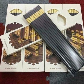 BỘ 10 ĐÔI ĐŨA NHỰA MẠ VÀNG NHẬT BẢN 27CM (T100)