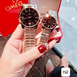 ĐỒNG HỒ NAM NỮ CAO CẤP OMAGE DÂY THÉP MẶT SAPHIRE MÁY QUARZT NHẬT